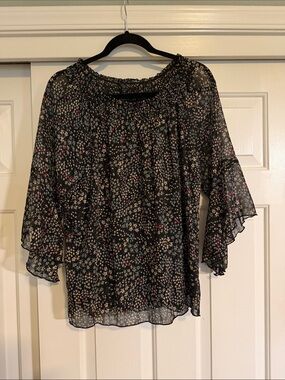 Tamara H. Sheer Black Blouse
